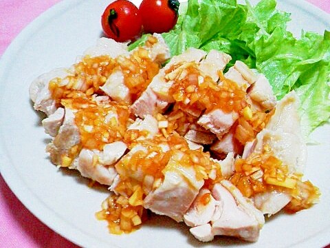 茹で鶏 ねぎソース掛け レシピ 作り方 By Mama Papa 楽天レシピ